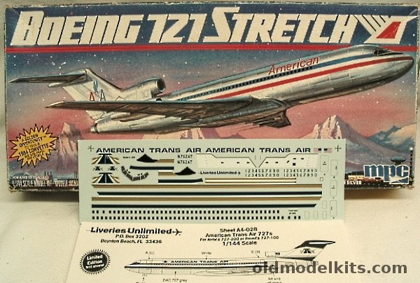 MPC 1/144 Boeing 727-200 Stretch 'American Trans Air' Airlines, 1-4704 plastic model kit